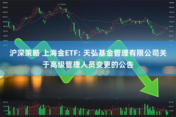 沪深策略 上海金ETF: 天弘基金管理有限公司关于高级管理人员变更的公告