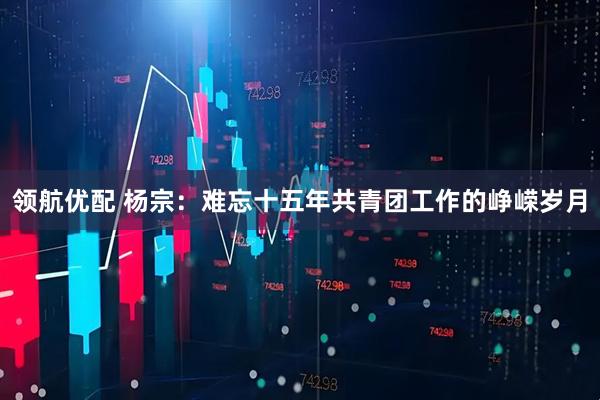 领航优配 杨宗：难忘十五年共青团工作的峥嵘岁月